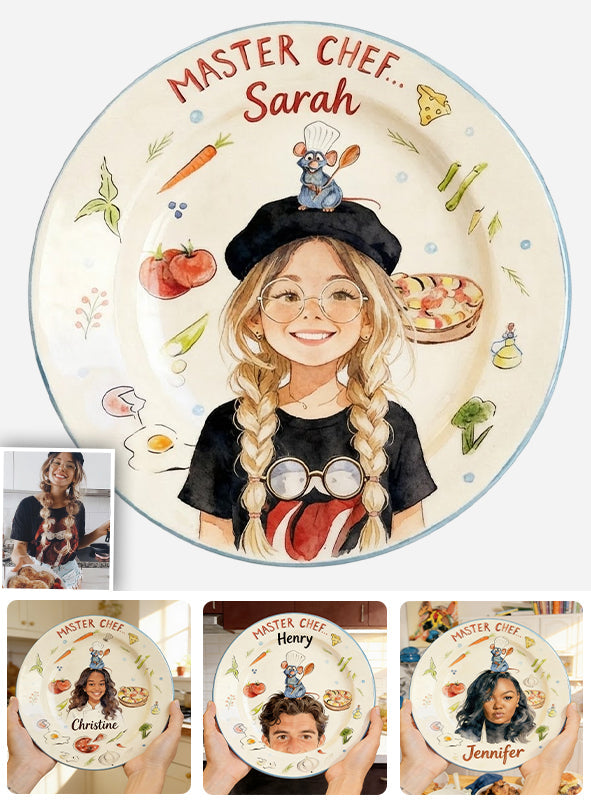 Happy Cooker - Personalized Mouse Ceramic Round Plate