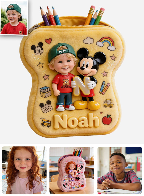 Custom Photo, Alphabet, Any Character - Personalized Kid Plush Pouch