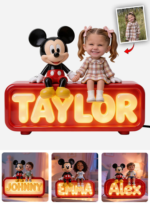 Best Buddies - Personalized Mouse Acrylic LED Night Light