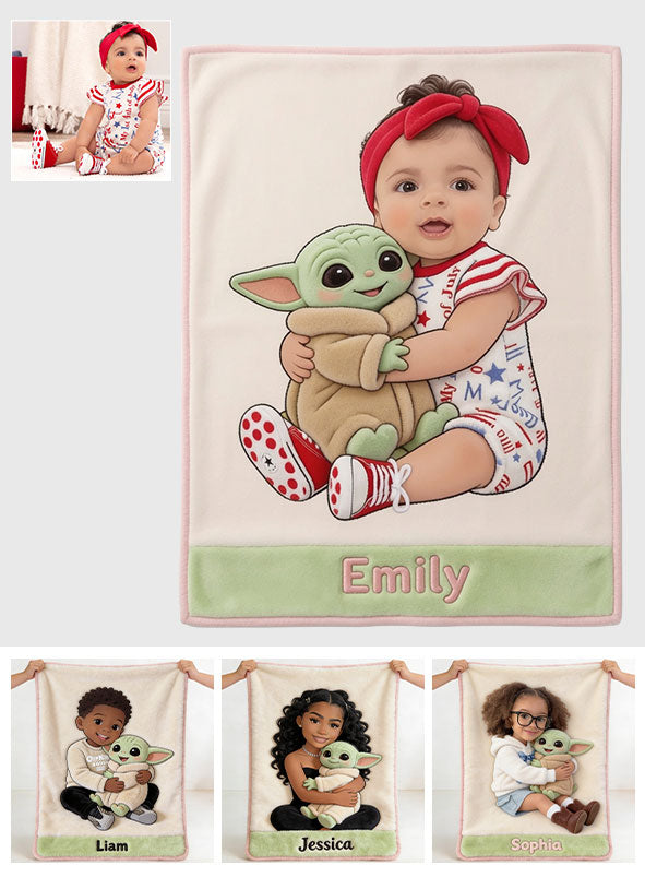 Cute Baby - Personalized The Force Blanket