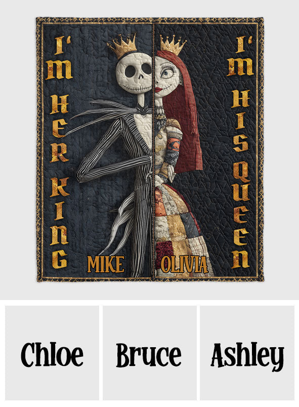 Her King His Queen - Personalized Nightmare Blanket