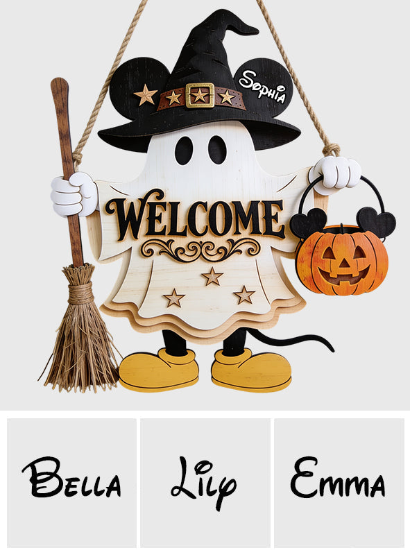 Halloween Is Coming - Personalized Mouse Custom Shaped Wood Sign