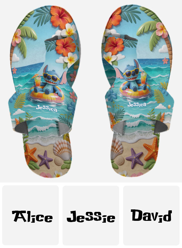 Ohana Summer Vibes - Personalized Ohana Open Toe Sandals