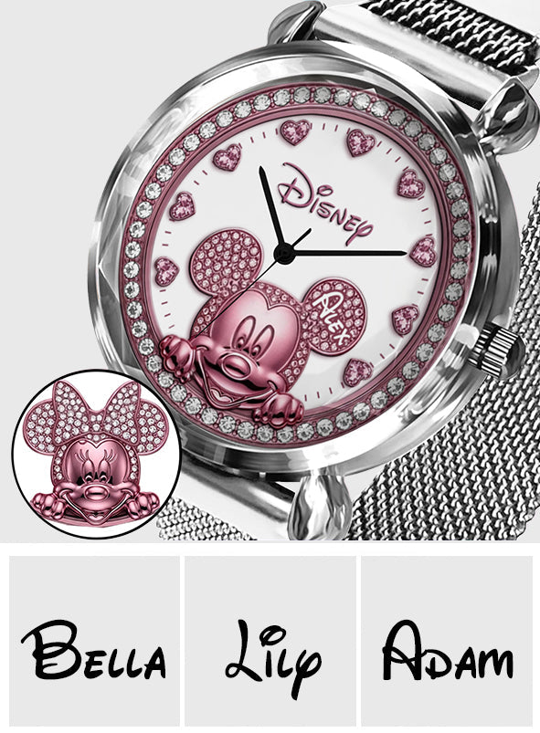 Peeking Mouse Ears - Personalized Mouse Women Hand Watch