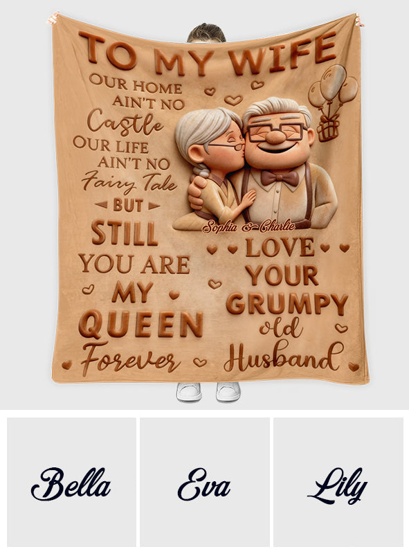 Up Couple, To My Wife, To My Husband - Personalized Couple Blanket