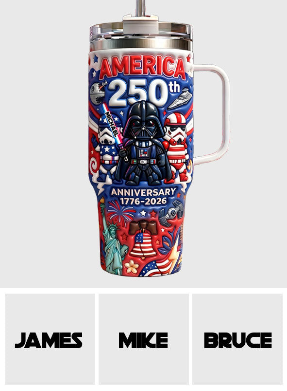 Galaxy USA 250th Anniversary - Personalized The Force Tumbler With Handle