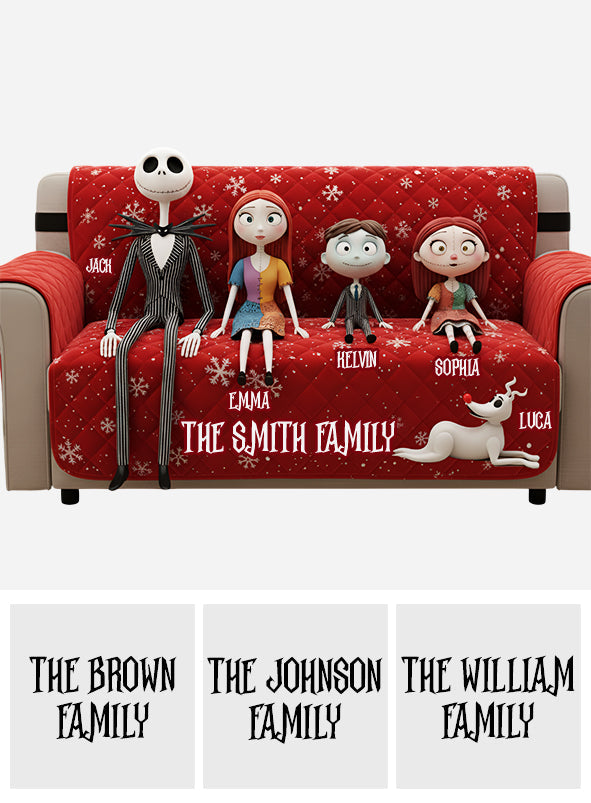 Nightmare Family - Personalized Nightmare Quilted Sofa/Couch Cover