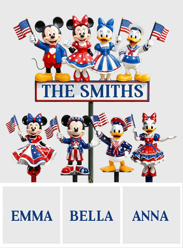 Magical Mouse Ears Independence Day Decoration - Personalized Mouse Acrylic Stake & Metal Sign