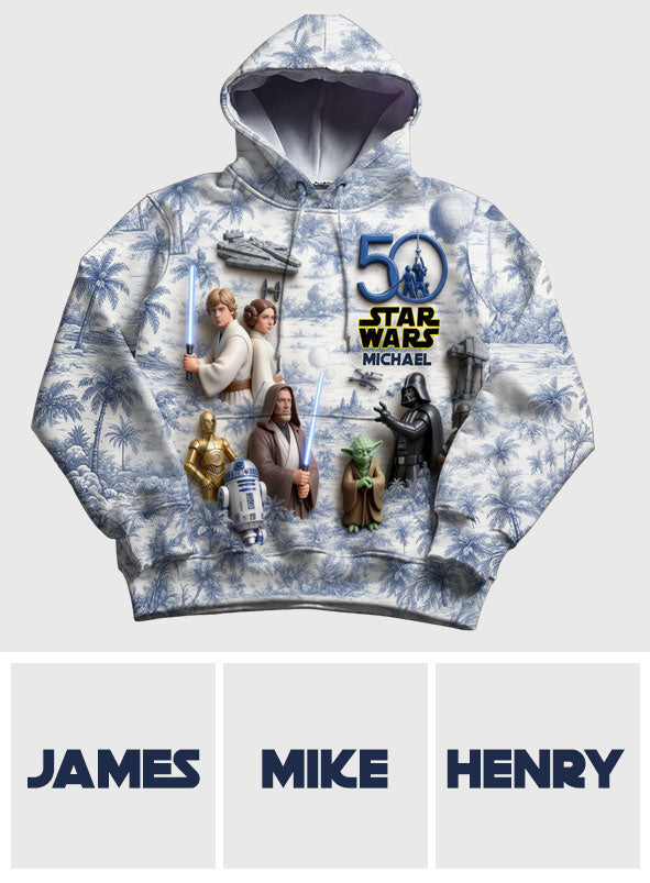 50 Years Celebration - Personalized The Force All Over Shirt