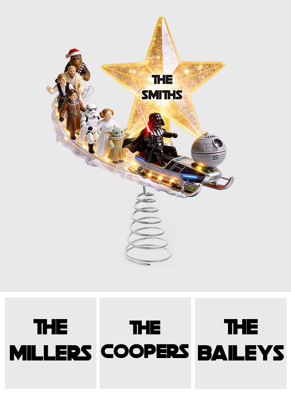 Space Adventure - Personalized The Force LED Light Tree Topper