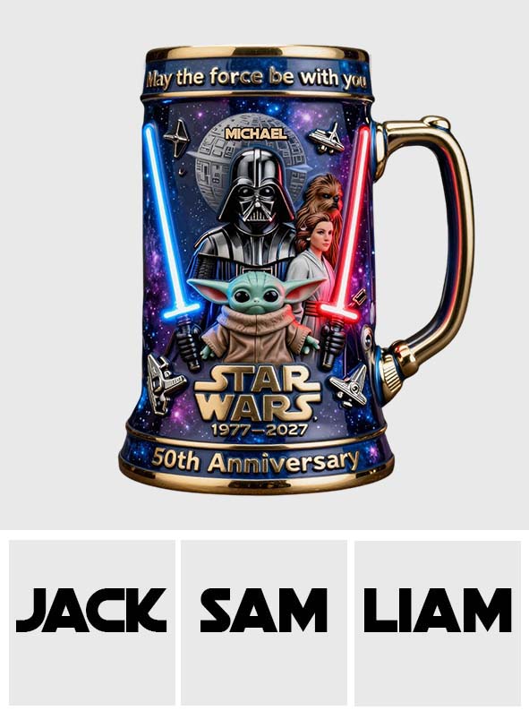 May The Force Be With You - Personalized The Force Beer Stein