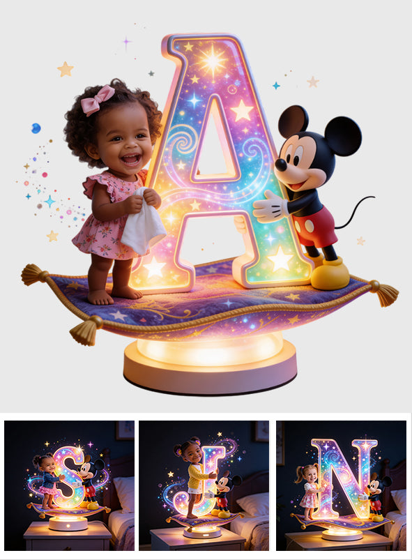 Cartoon Magical Mouse - Personalized Mouse Acrylic LED Night Light