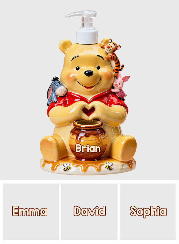 Honey Bear - Personalized Yellow Bear Soap Dispenser