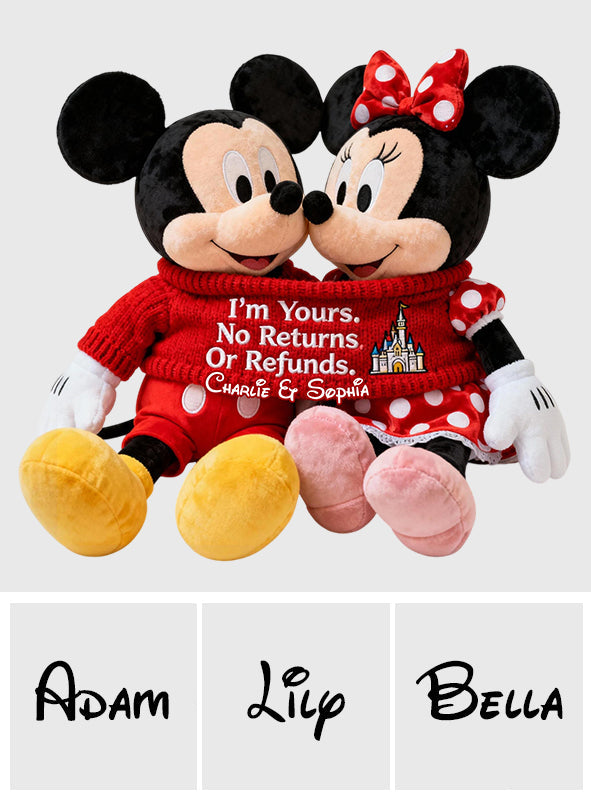 I'm Yours No Returns - Personalized Mouse Faux Fur Shaped Pillow
