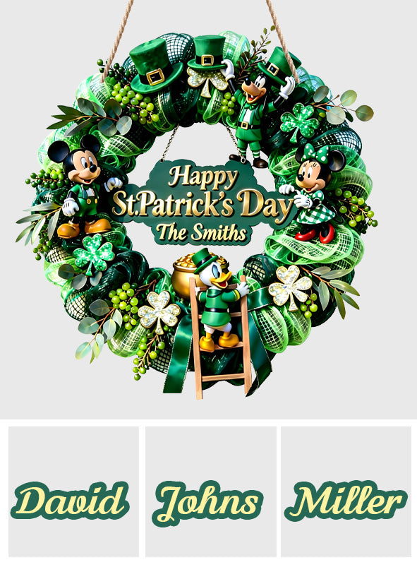 Cartoon Shamrock - Personalized Mouse LED Light Acrylic Sign