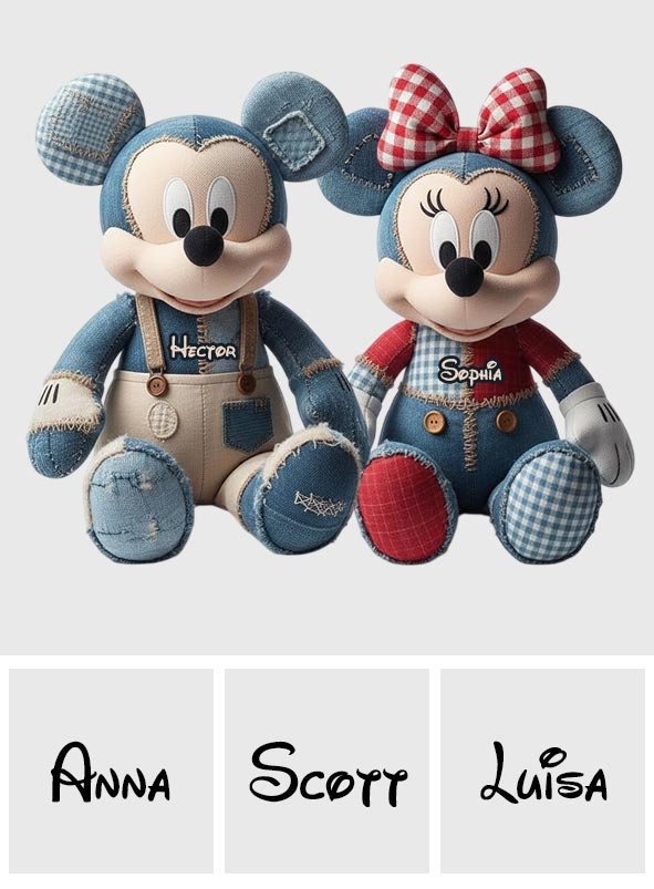 Cartoon Magical Mouse - Personalized Mouse Faux Fur Shaped Pillow