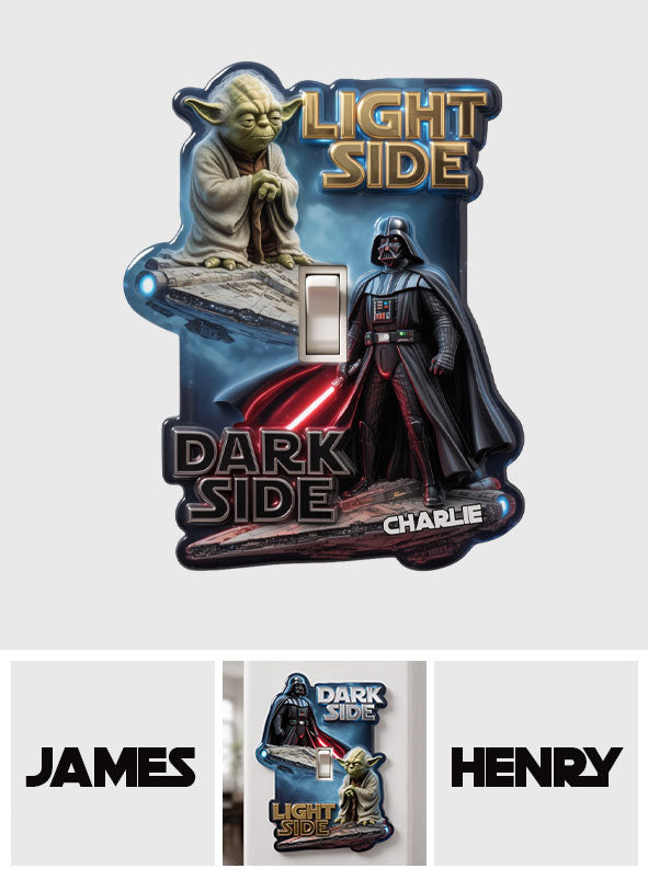 Light Side Dark Side - Personalized The Force Light Switch/ Outlet Cover