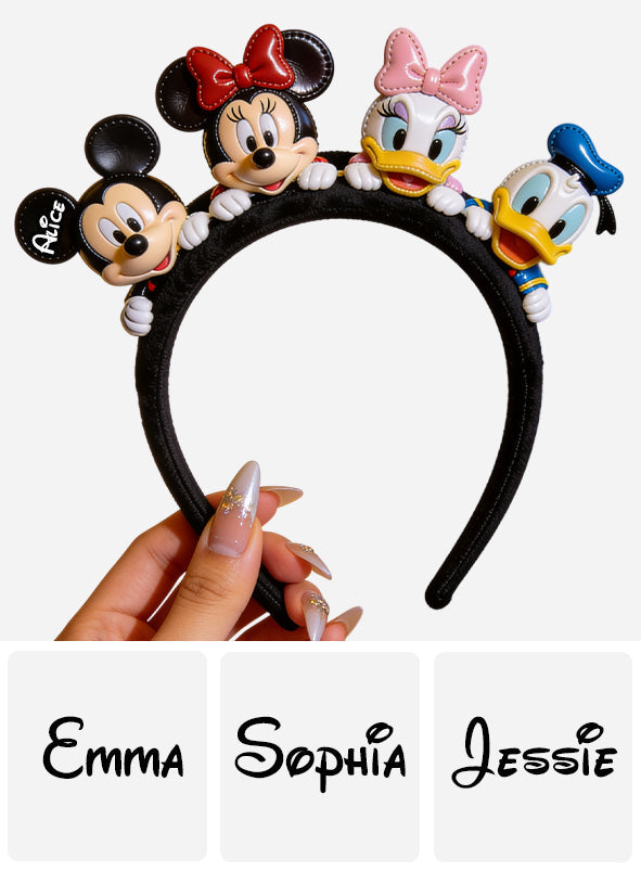 Funny Cartoon Mouse - Personalized Mouse Shaped Leather Headband