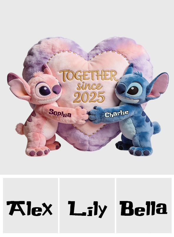 Together Since - Personalized Ohana Faux Fur Shaped Pillow