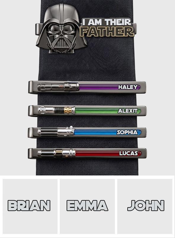 Best Dad Ever - Personalized The Force Tie Clip