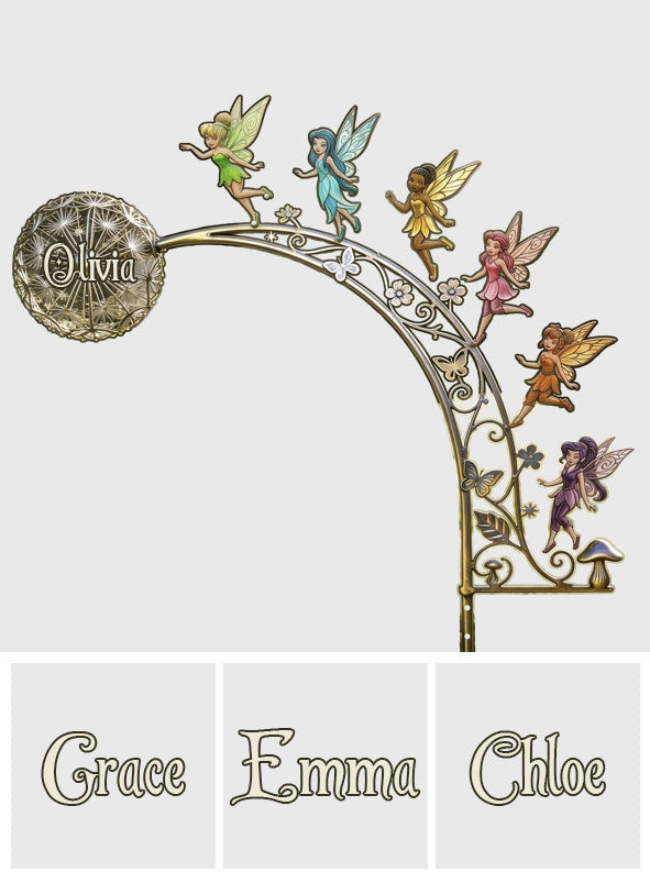 Garden Fairies - Personalized Flying Fairy Metal Garden Art