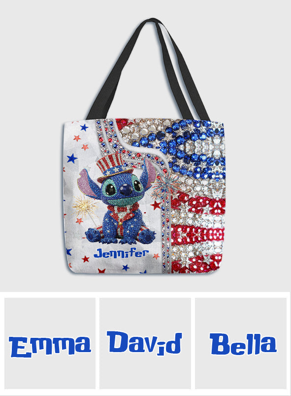 Red And White - Personalized Ohana Tote Bag