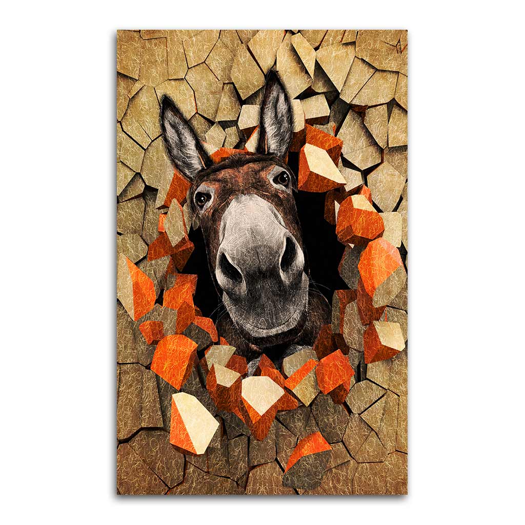 Peeking Donkey Donkey Rug 0622
