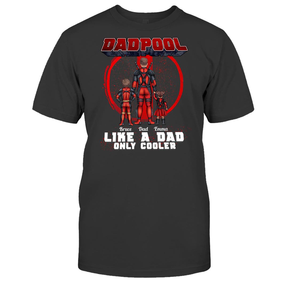 Dadpool Like A Dad Only Cooler - Personalized Marvelous Universe T-shirt and Hoodie