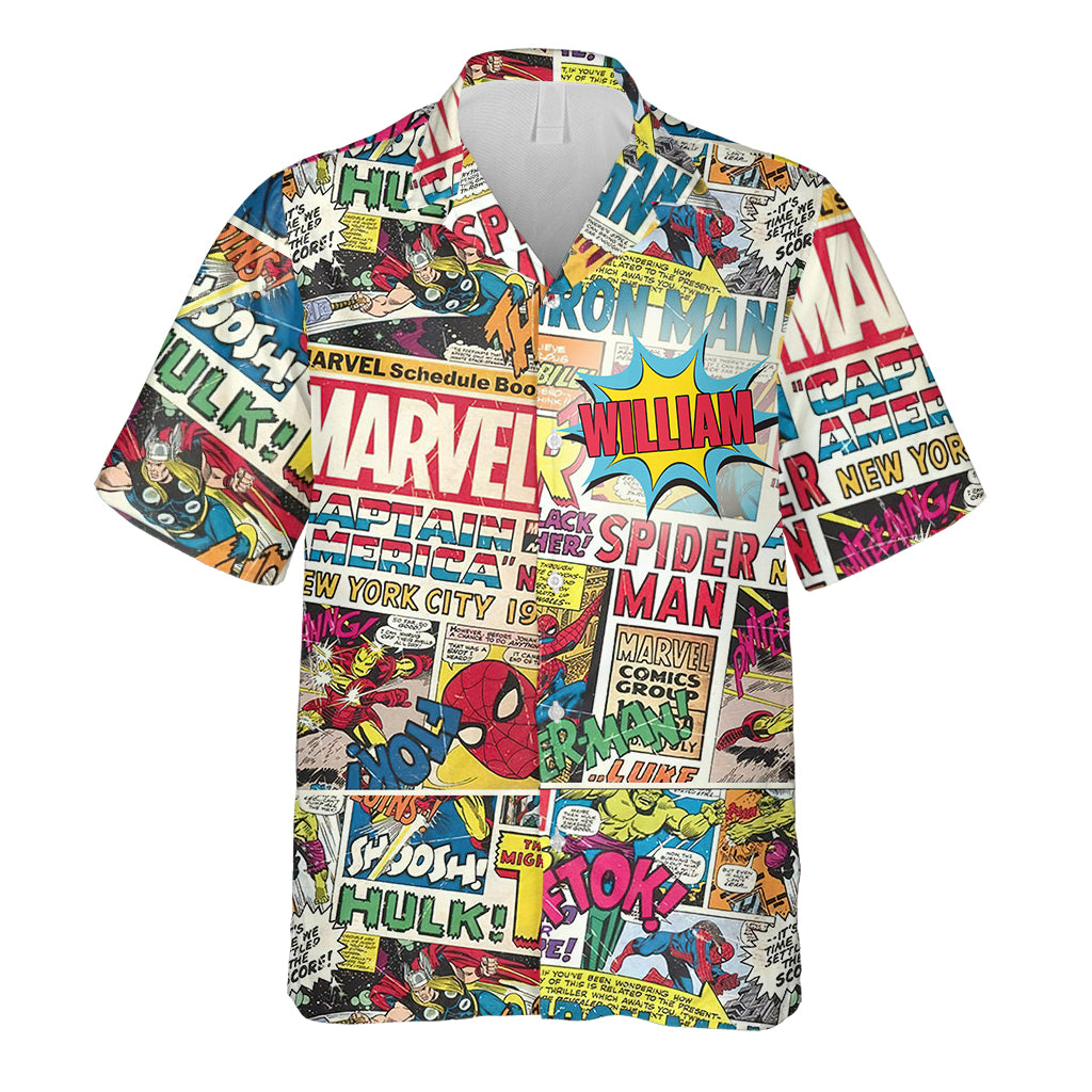 My Favorite Hero - Personalized Marvelous Universe Hawaiian Shirt