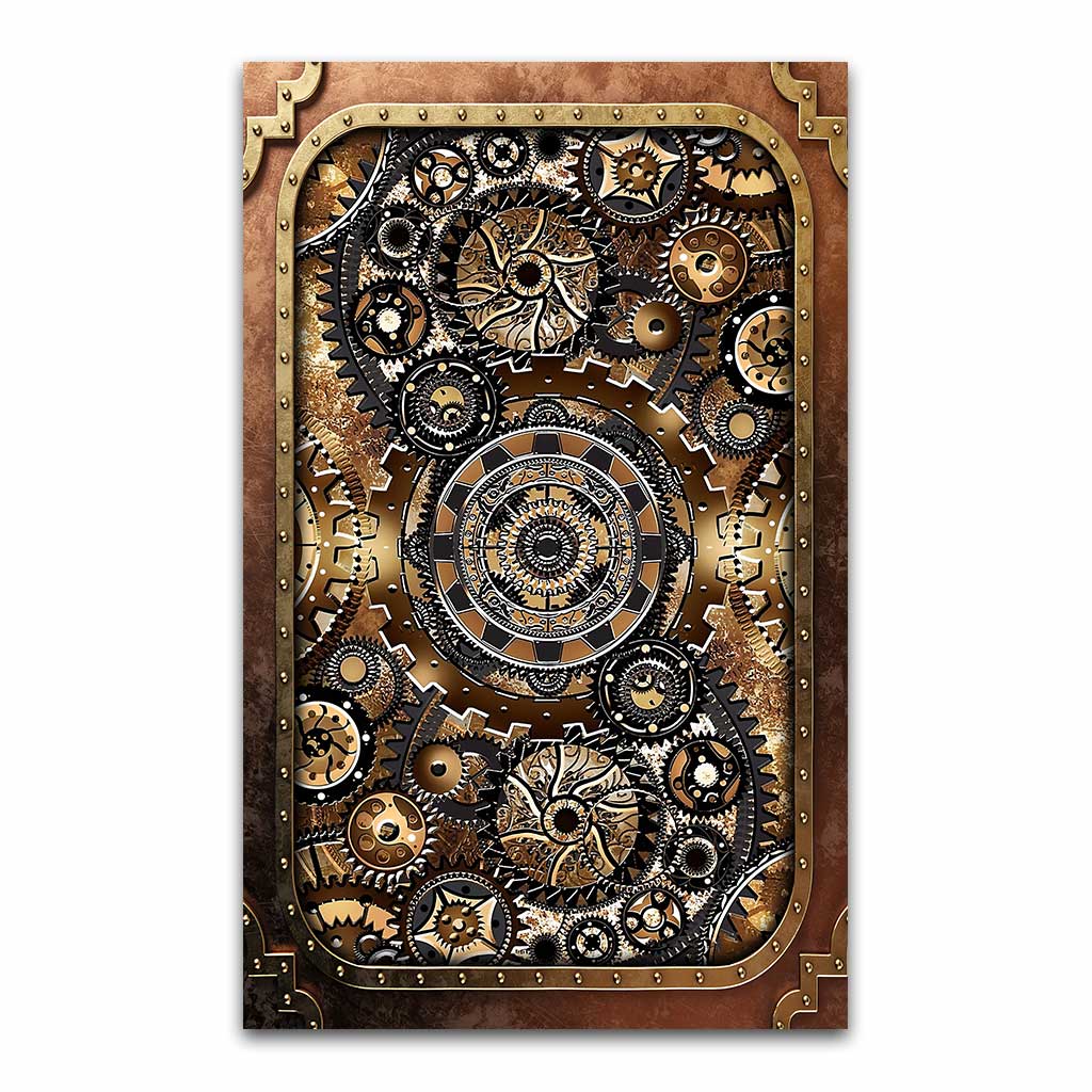 Gold Gear Machine - Steampunk Rug