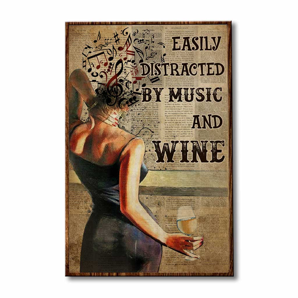 Easily Distracted - Wine Poster 062021