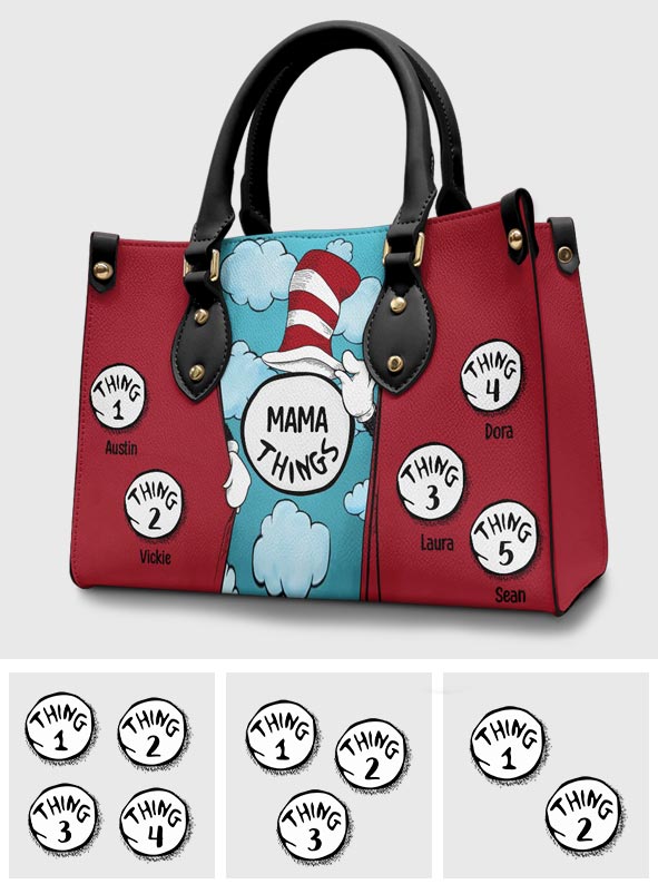 Mama Things - Personalized Mother Leather Handbag