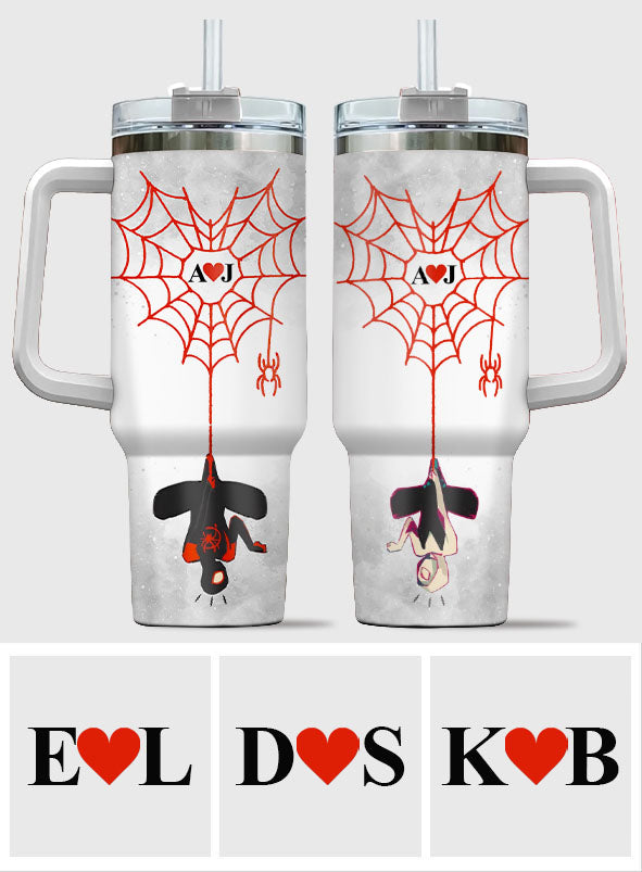 Love You In Every Multiverse - Personalized Couple Tumbler With Handle