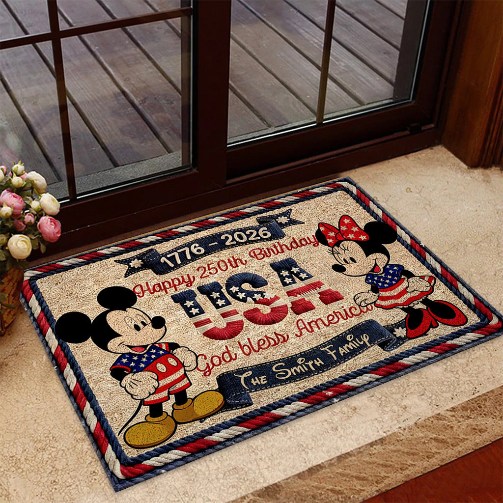 250th Birthday - Personalized Mouse Doormat