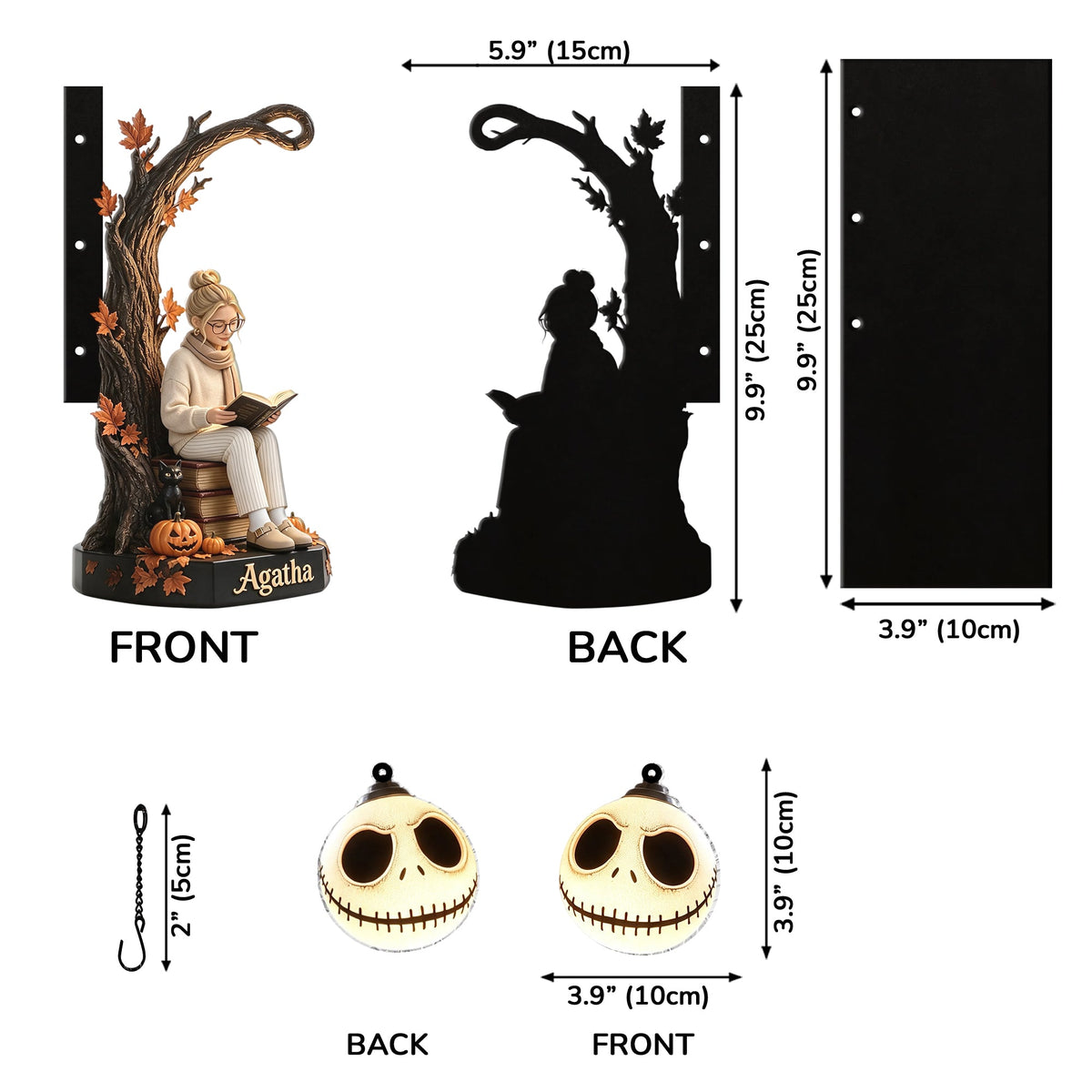 The Nightmare Reader - Personalized Nightmare Bookshelf Lamp