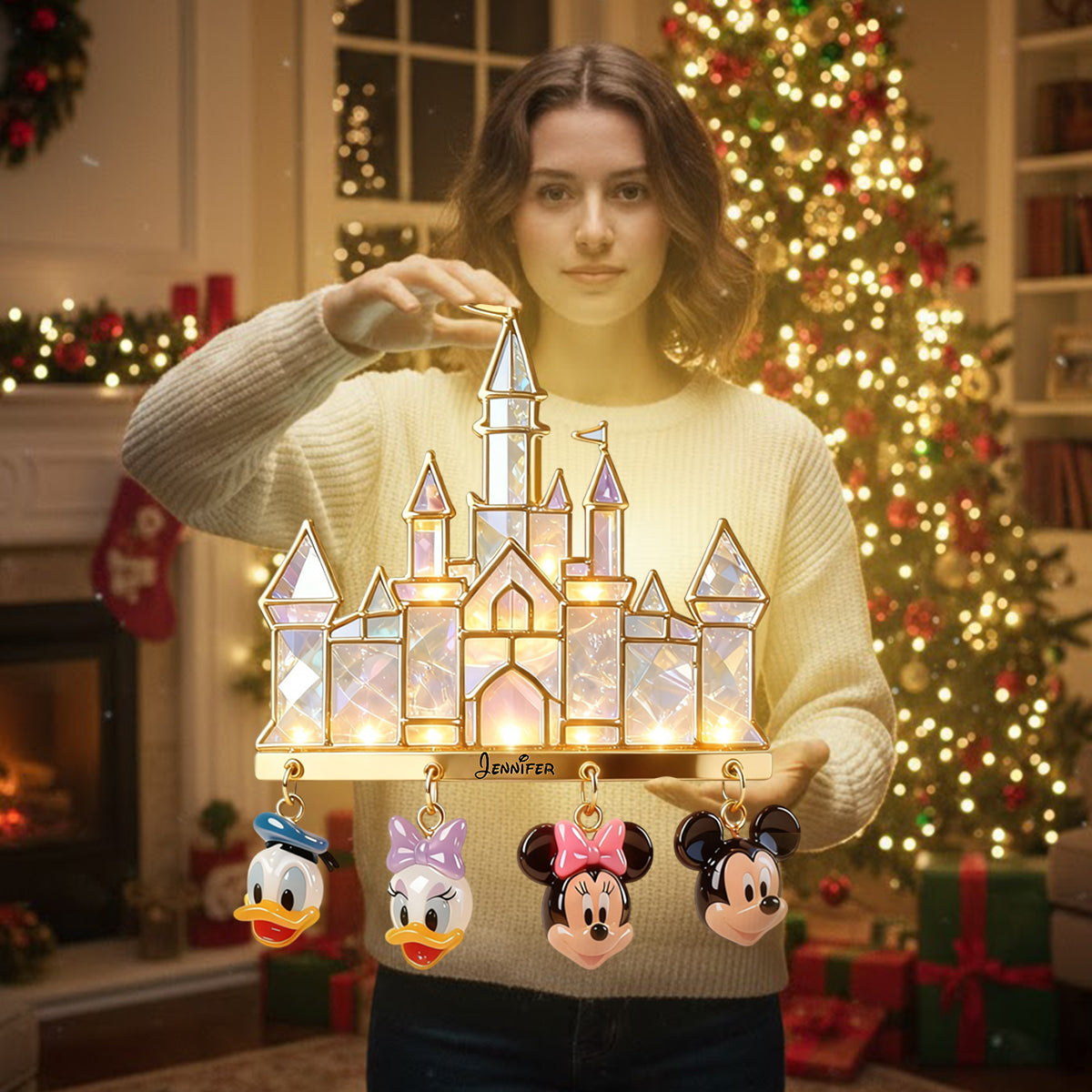 Magical Castle - Personalized Mouse LED Light Acrylic Sign
