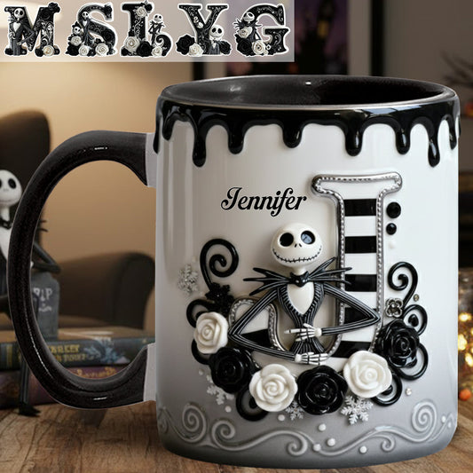 The Christmas Nightmare, Initial Customized - Personalized Nightmare Accent Mug & Coaster