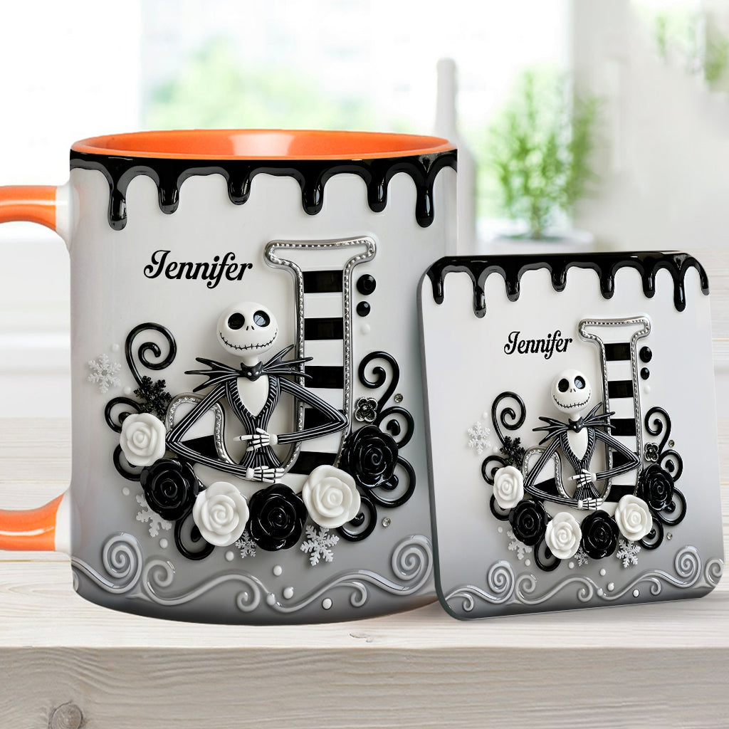 The Christmas Nightmare, Initial Customized - Personalized Nightmare Accent Mug & Coaster