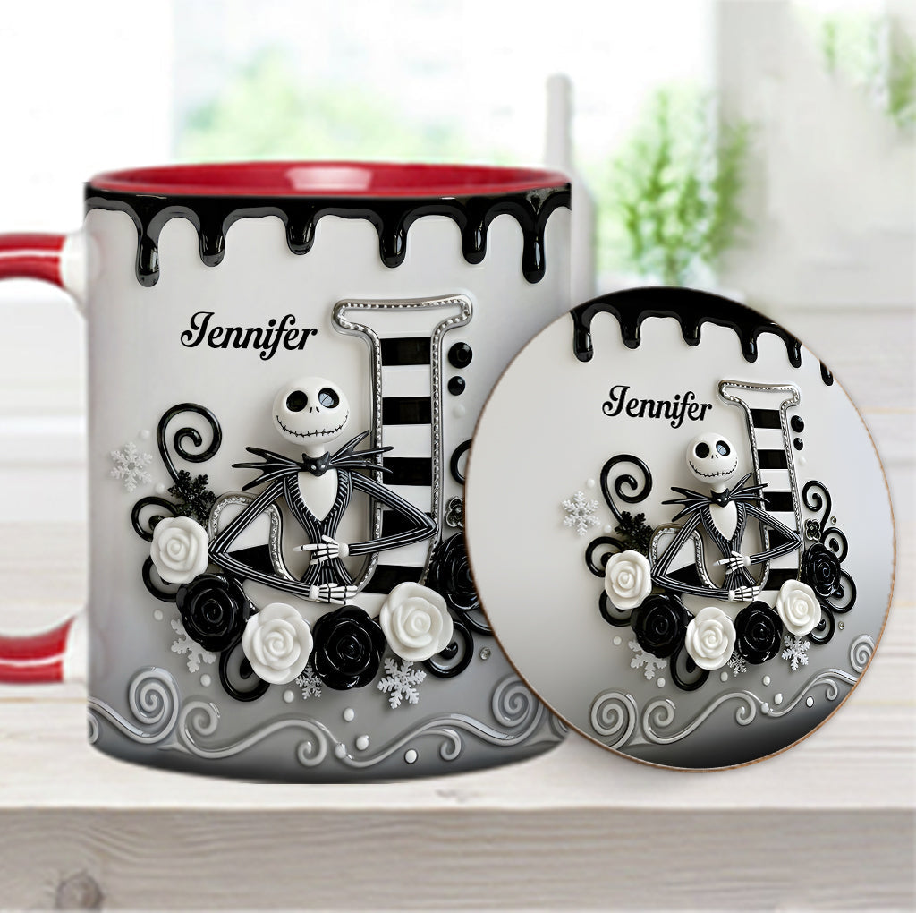 The Christmas Nightmare, Initial Customized - Personalized Nightmare Accent Mug & Coaster