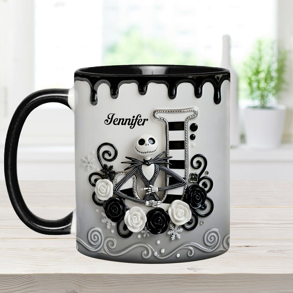 The Christmas Nightmare, Initial Customized - Personalized Nightmare Accent Mug & Coaster