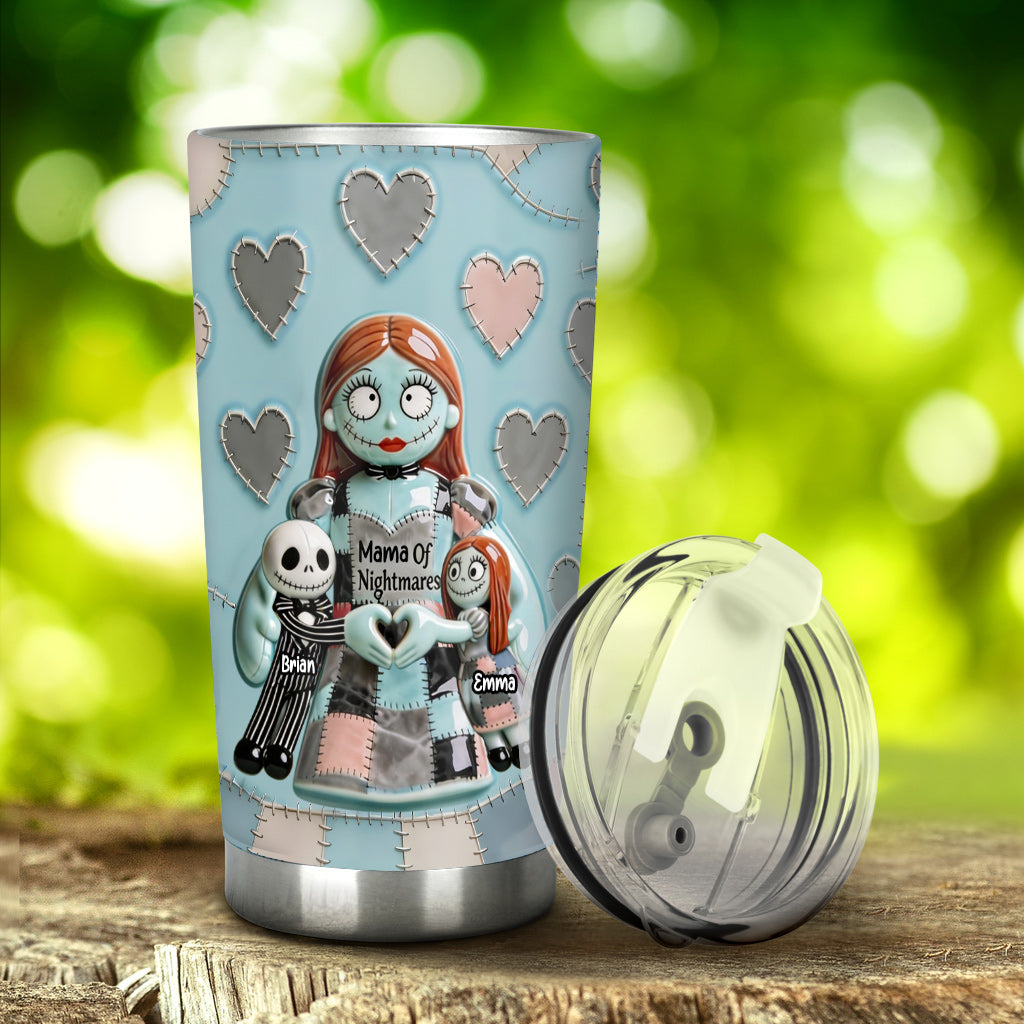 Mama Of Nightmares - Personalized Nightmare Tumbler