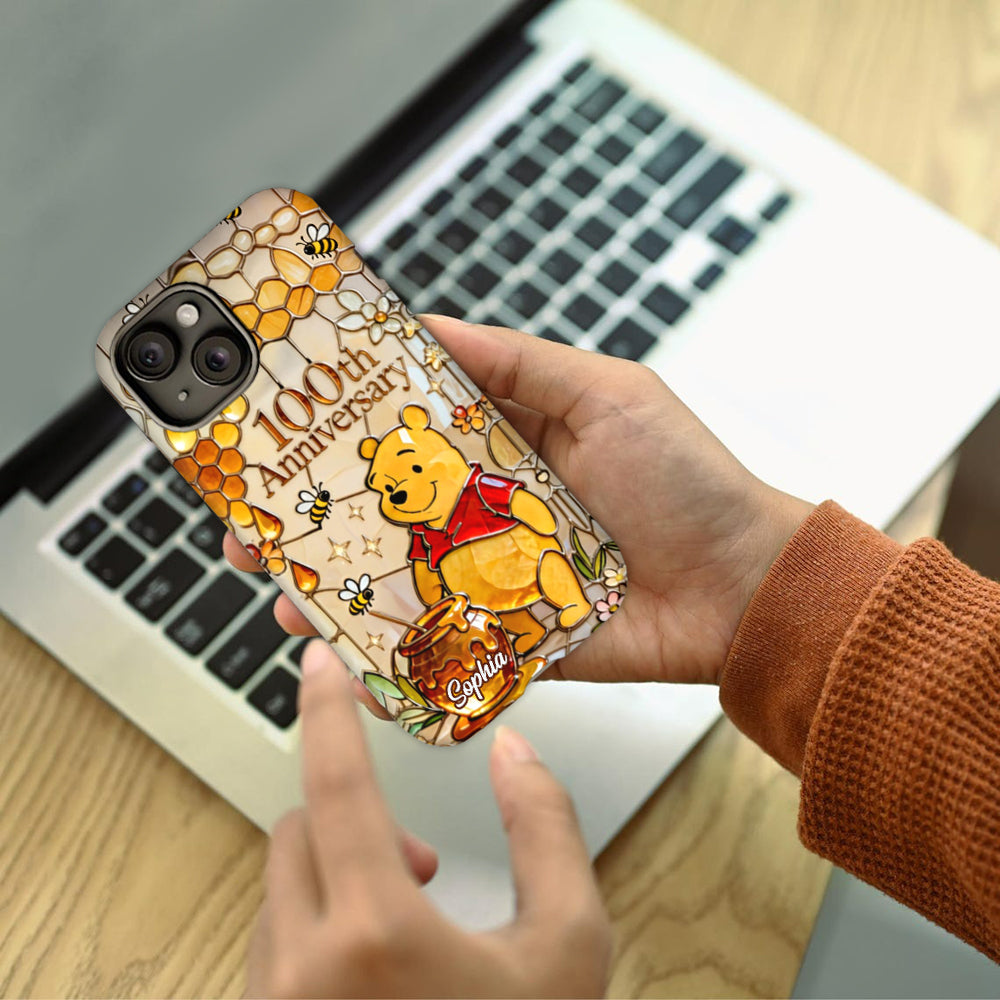 Honey Bear 100th Anniversary - Personalized Yellow Bear Full Print Phone Case