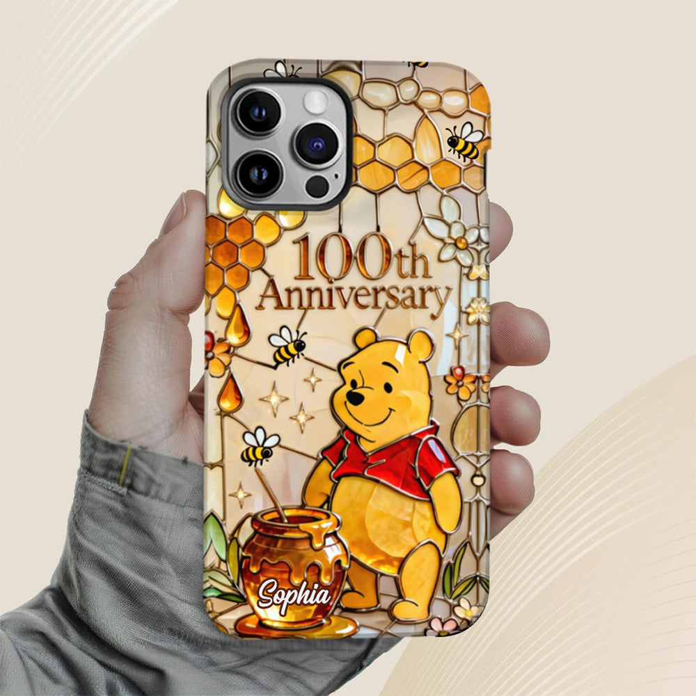 Honey Bear 100th Anniversary - Personalized Yellow Bear Full Print Phone Case