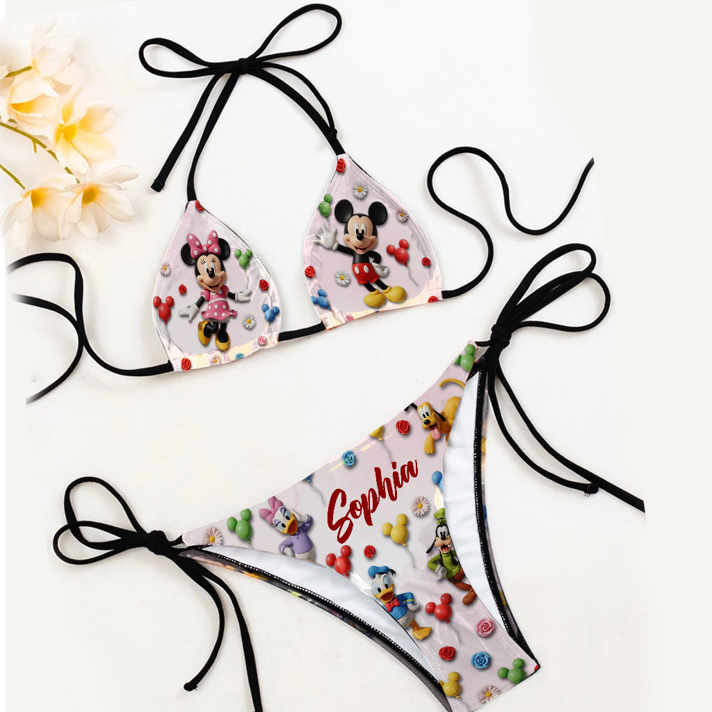 Magical Vibe - Personalized Mouse Triangle Bikini Swimsuit