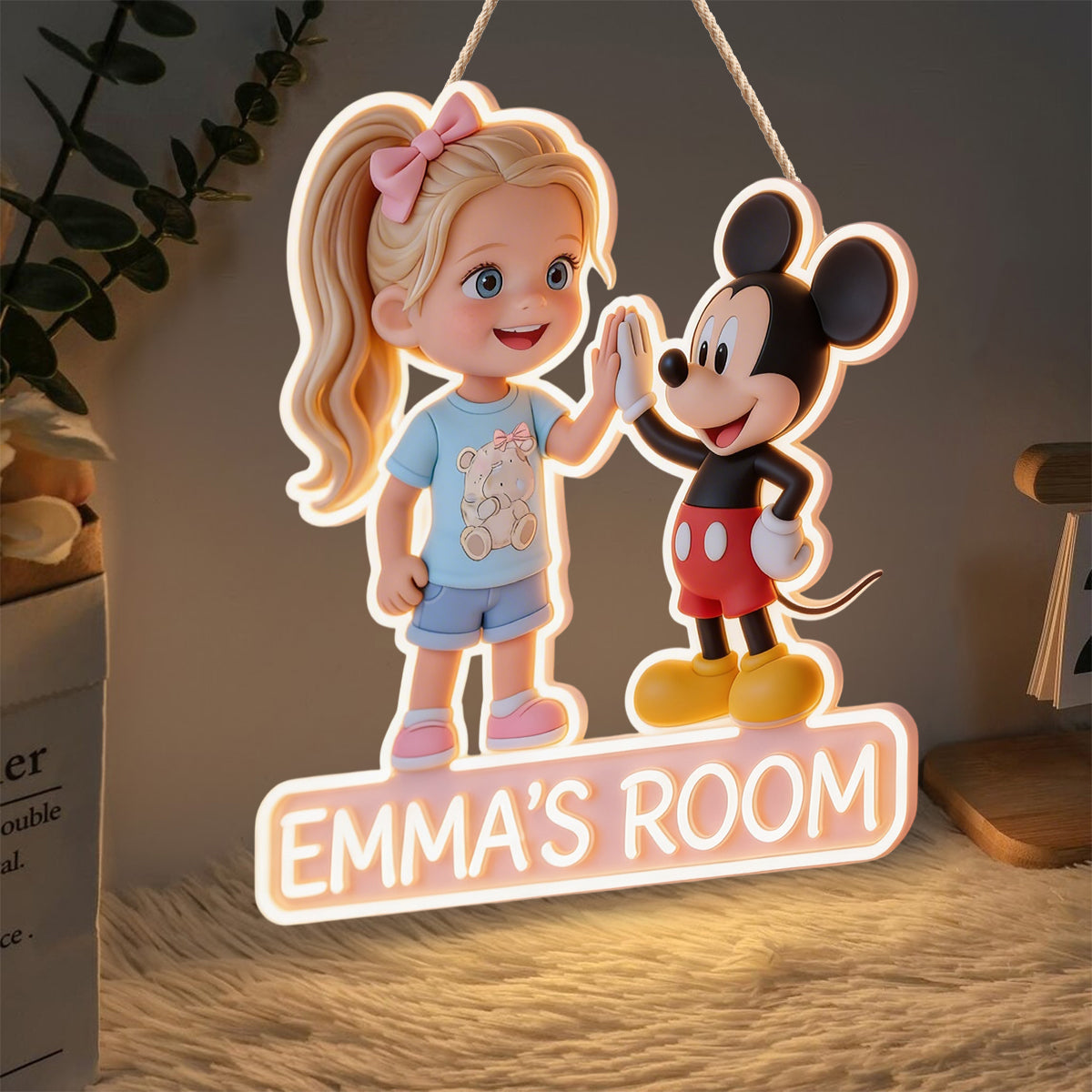 Custom Any Photo - Personalized Mouse LED Light Acrylic Sign