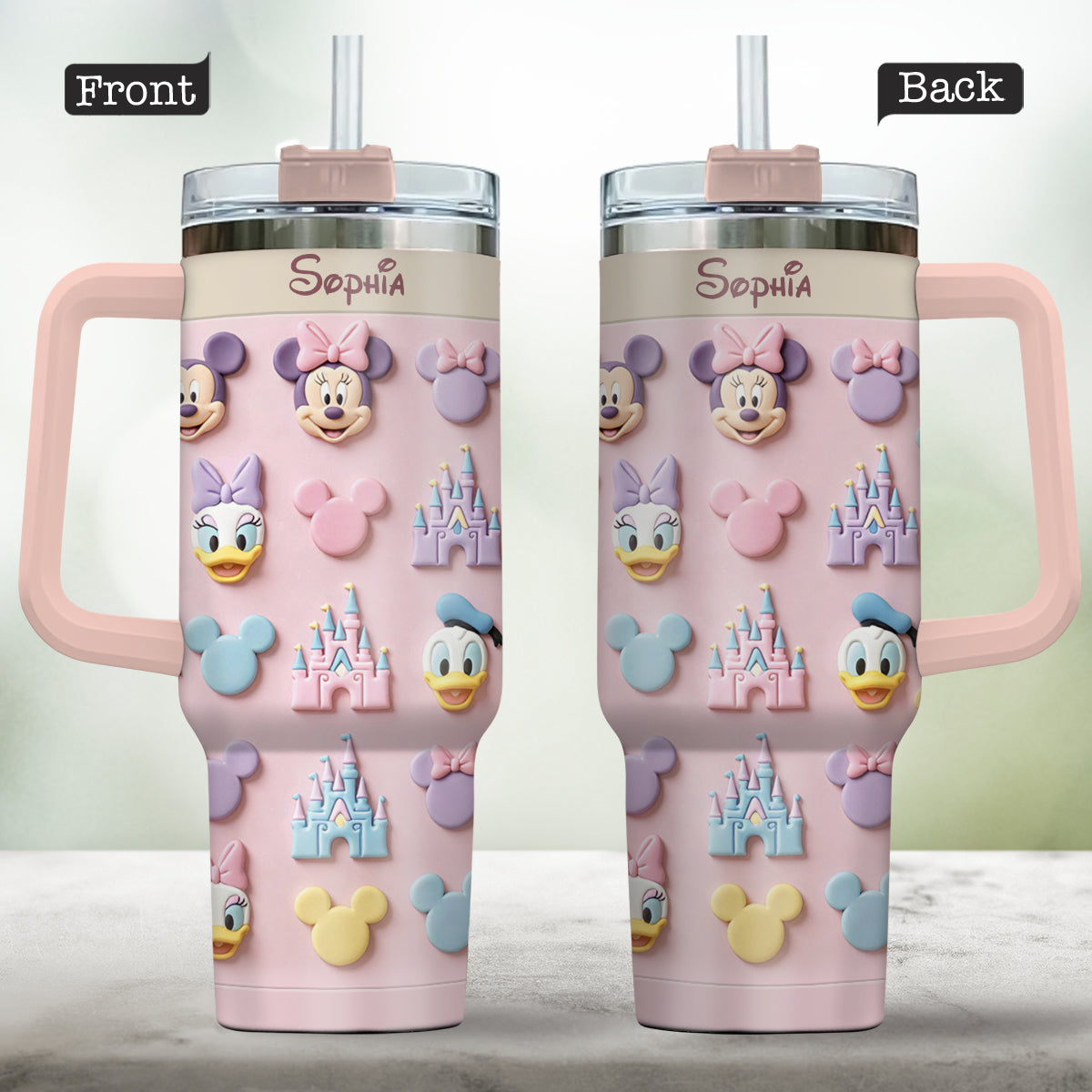 Magical World - Personalized Mouse Tumbler With Handle
