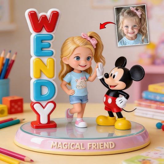 Custom Any Photo Magical Friends - Personalized Mouse Custom Shaped Acrylic Plaque