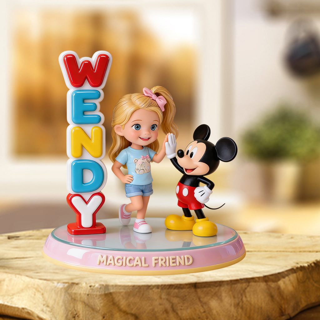 Custom Any Photo Magical Friends - Personalized Mouse Custom Shaped Acrylic Plaque