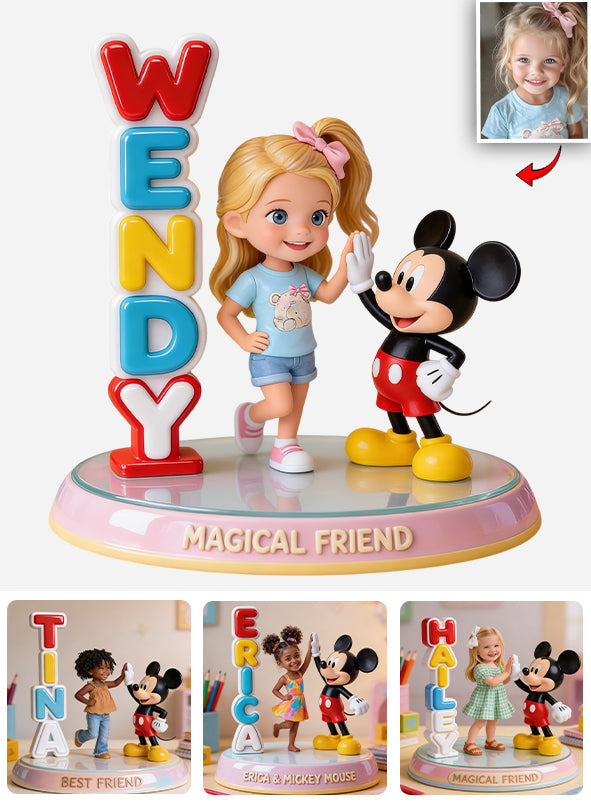 Custom Any Photo Magical Friends - Personalized Mouse Custom Shaped Acrylic Plaque