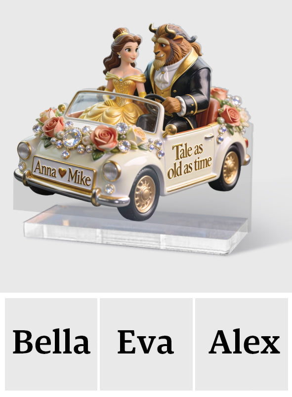 Tale As Old As Time - Personalized Beauty And The Beast Car Dashboard Plaque